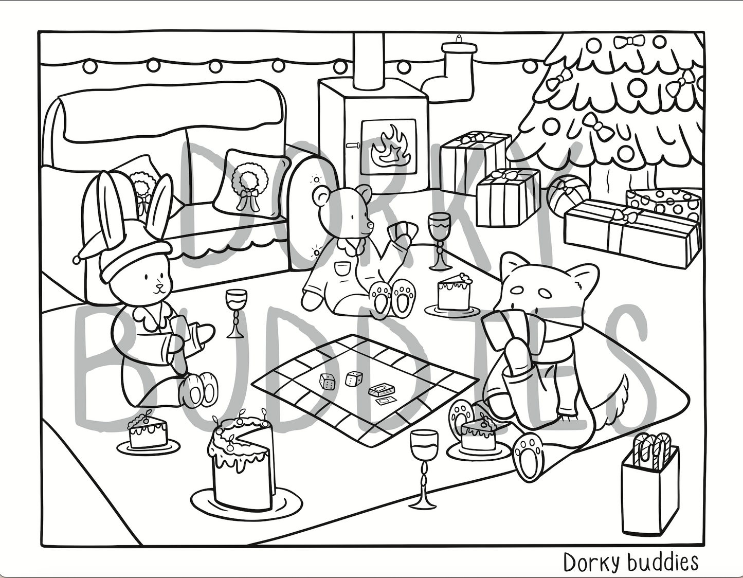 Winter downloadable coloring pages