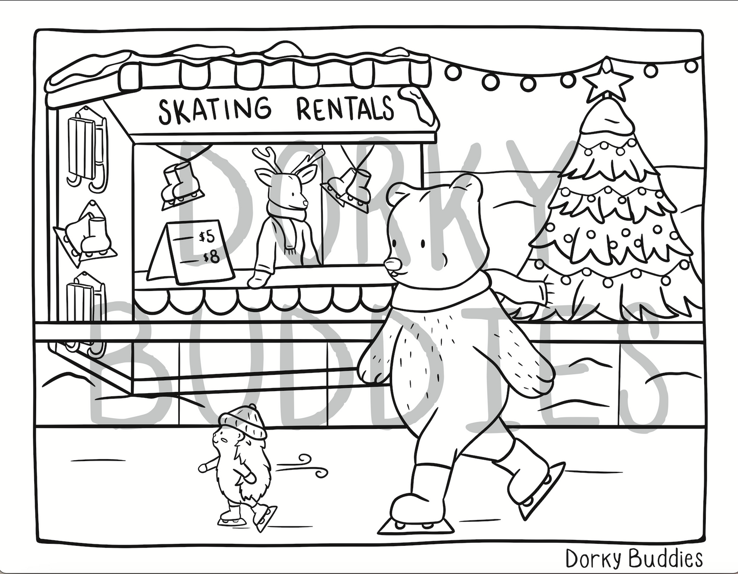Winter downloadable coloring pages
