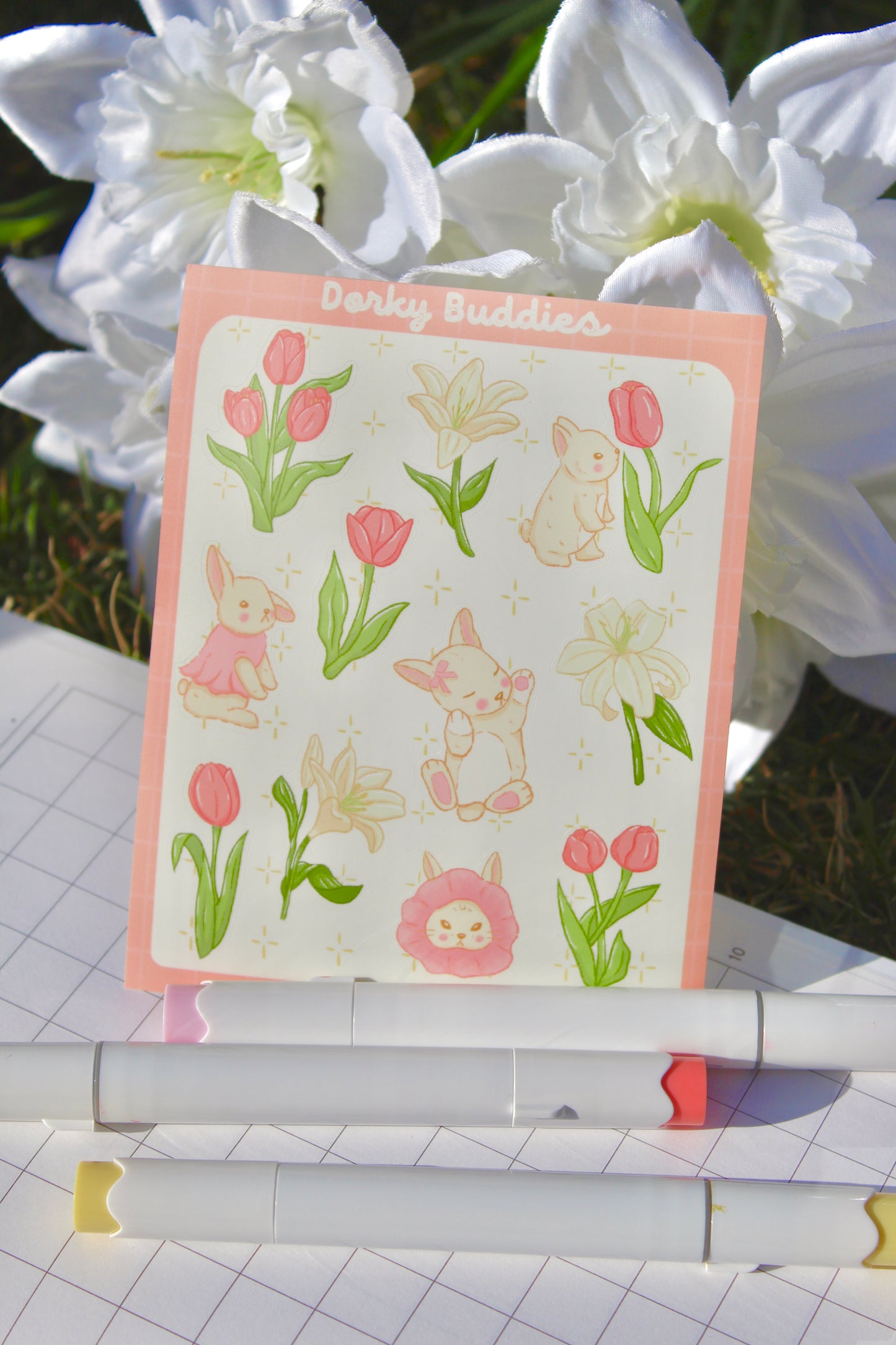 A4. Spring Bunnies Sticker Sheet