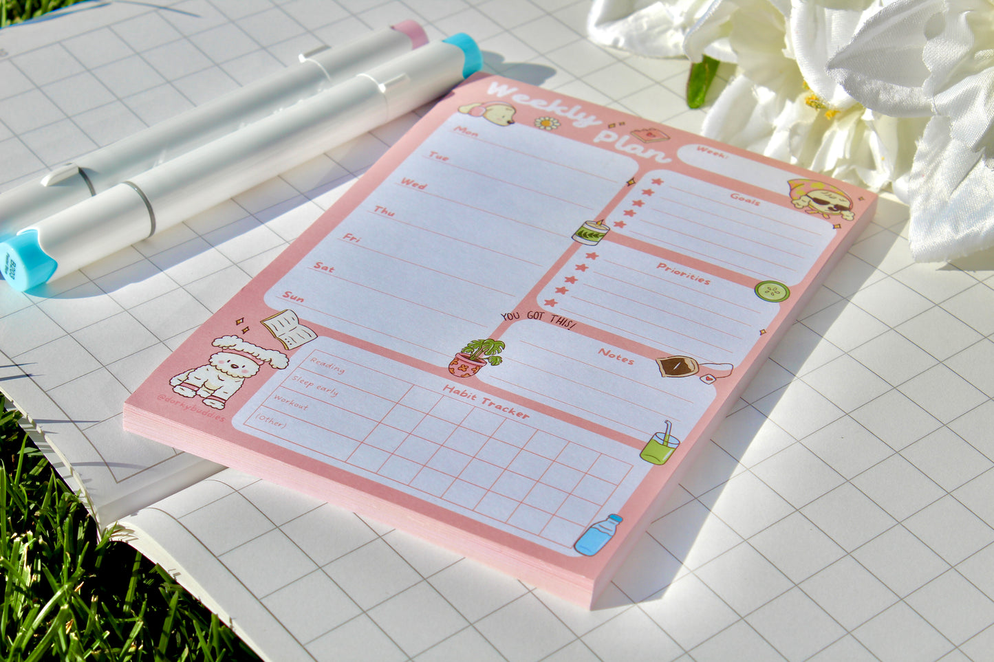 Weekly planner notepad - Healing Era