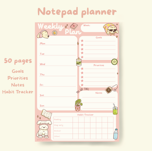 Weekly planner notepad - Healing Era