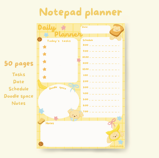 Daily Planner Notepad - Kiko